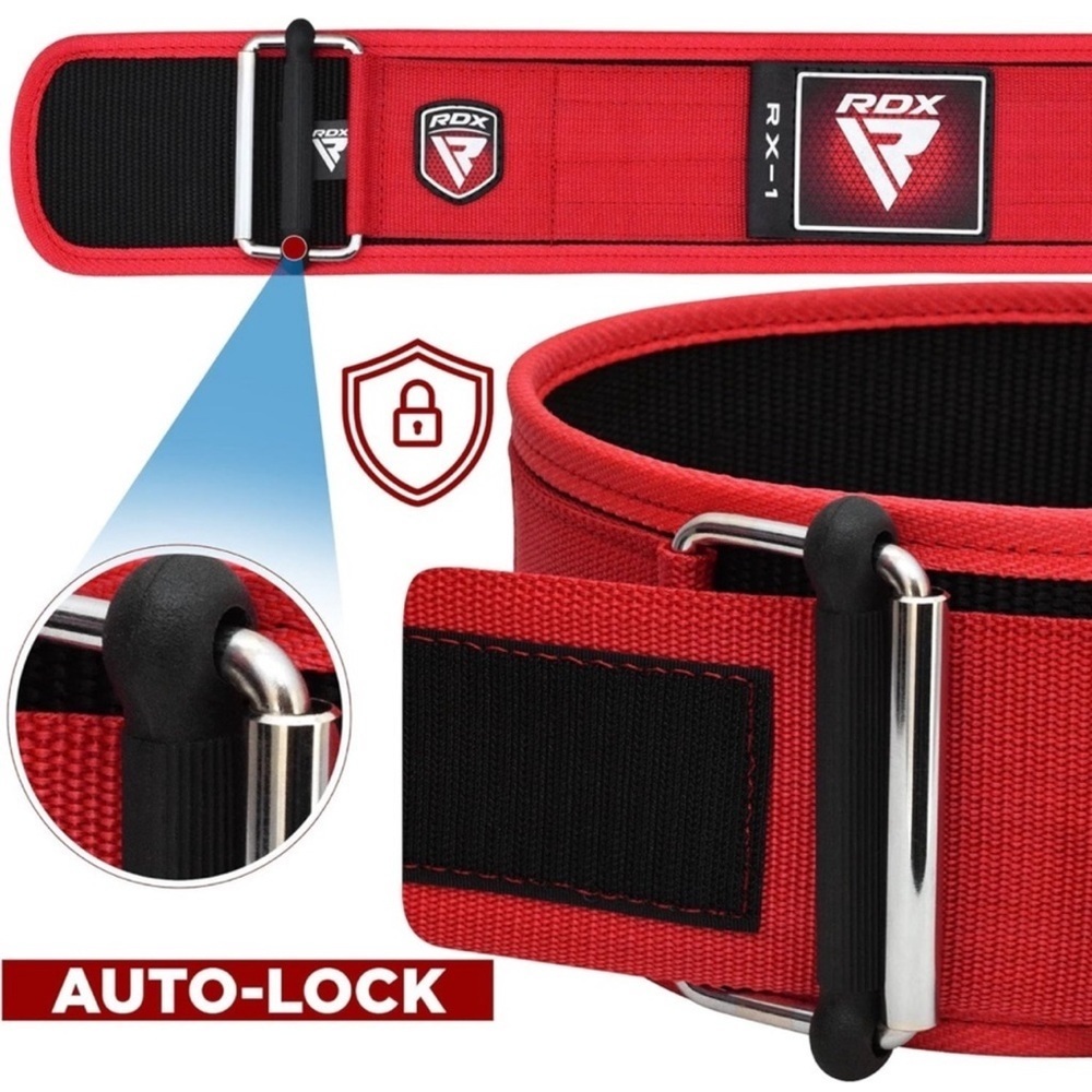 New Sealed! RDX Weight Lifting Belt - AUTO Lock 4” Premium Adjustable Gym Belt